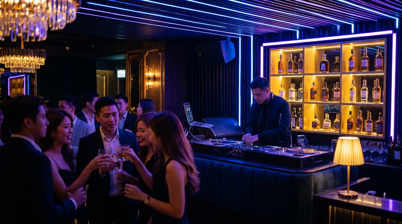 DJ booth et dancefloor